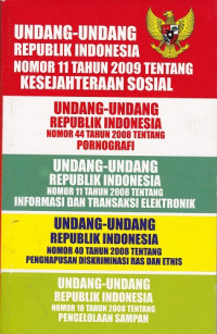 Undang-Undang Republik Indonesia Nomor 11 Tahun 2009 tentang Kesejahteraan Sosial