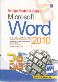 Belajar Mudah dan Cepat Microsoft Word 2010