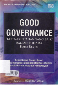 Good Governance (Bagian Pertama)