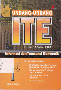 Undang-Undang Informasi dan Transaksi elektronik