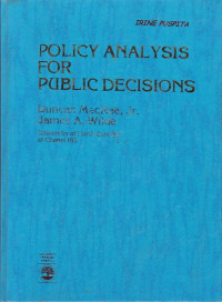 Policy Analysis for Public Decisions