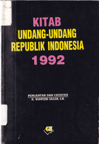 Kitab Undang-Undang Republik Indonesia 1992