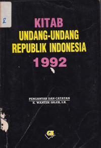 Kitab Undang-Undang Republik Indonesia 1992