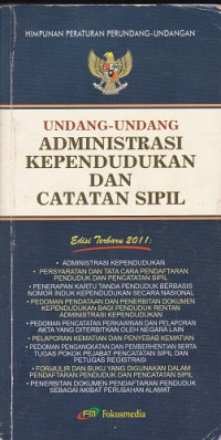 Undang-Undang Administrasi Kependudukan dan Catatan Sipil