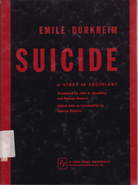Suicide a Study in Sociology