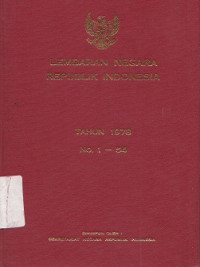 Lembaran Negara Republik Indonesia Tahun 1978 N0.1-54