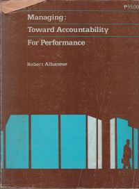 Image of Managing : Toward Accountability For Performance