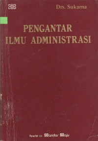 Image of Pengantar Ilmu Administrasi