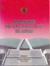 Undang-Undang Dasar Negara Republik Indonesia Tahun 1945 Hasil Amandemen