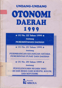 Undang Undang Otonomi Daerah 1999